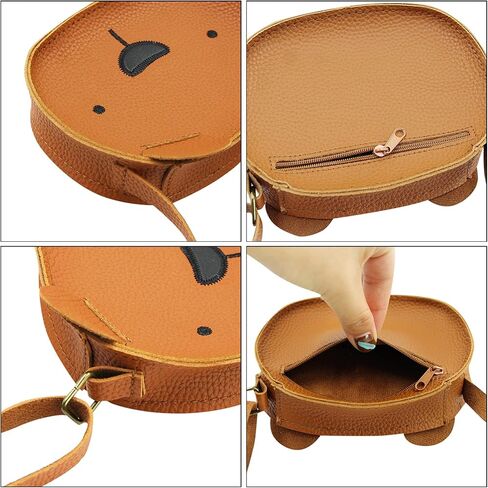 Suillty Cute Little Girls Purses and Handbags Cartoon Leather Bear Mini Coin Purse Toddler Boys Girls Wallet Crossbody Bag in Saudi Arabia
