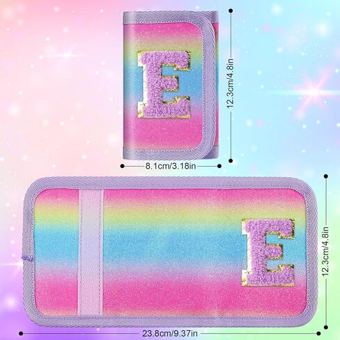 sundee Kids Wallet with Initial Personalized Letter Novelty Wallet Coin Pocket Birthday Gifts for Girls Teen Purple-E in Saudi Arabia