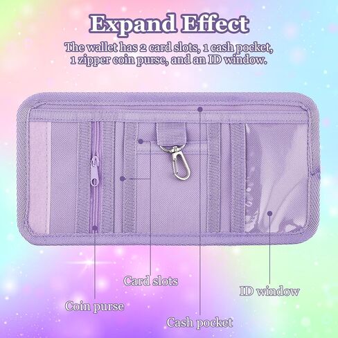 sundee Kids Wallet with Initial Personalized Letter Novelty Wallet Coin Pocket Birthday Gifts for Girls Teen Purple-E in Saudi Arabia