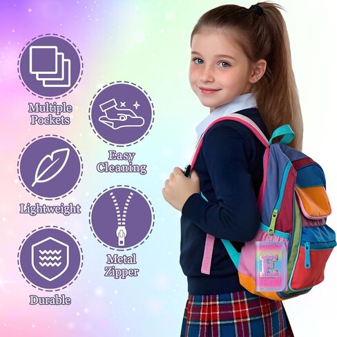 sundee Kids Wallet with Initial Personalized Letter Novelty Wallet Coin Pocket Birthday Gifts for Girls Teen Purple-E in Saudi Arabia