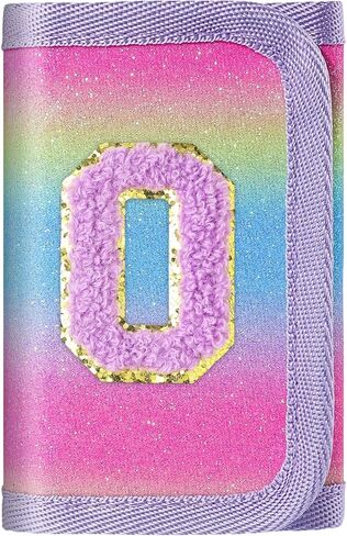 sundee Kids Wallet with Initial Personalized Letter Novelty Wallet Coin Pocket Birthday Gifts for Girls Teen Purple-E in Saudi Arabia