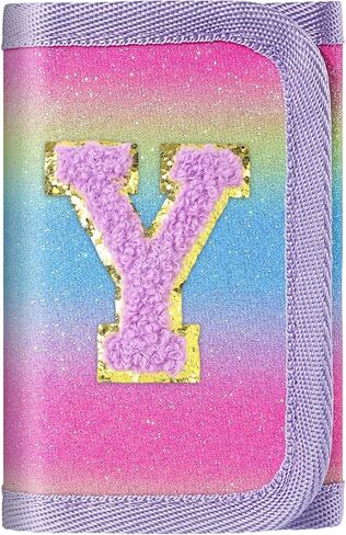 sundee Kids Wallet with Initial Personalized Letter Novelty Wallet Coin Pocket Birthday Gifts for Girls Teen Purple-E in Saudi Arabia