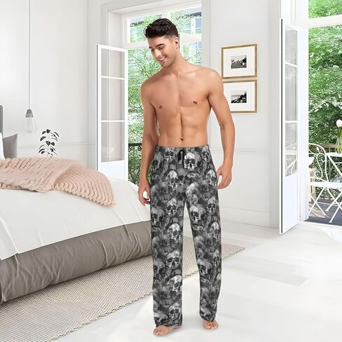 سروال بيجامة رجالي ملابس نوم رجالية بنطلون صالة Pjs مع جيوب، S M L XL XXL in Kuwait