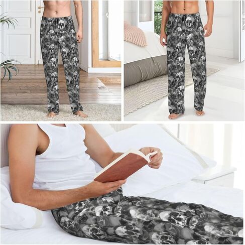 سروال بيجامة رجالي ملابس نوم رجالية بنطلون صالة Pjs مع جيوب، S M L XL XXL in Kuwait