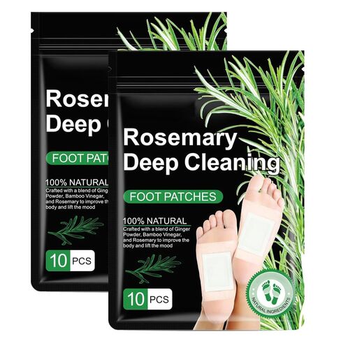 Rosemary Deep Cleansing Foot Patches - Natural Adhesive Care Pads for Deep Cleansing, Relaxation, Tension Relief, Restful Night & Foot Health (20 Pcs) in Saudi Arabia