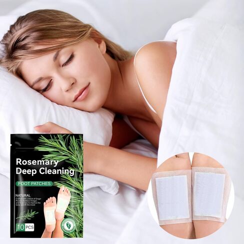 Rosemary Deep Cleansing Foot Patches - Natural Adhesive Care Pads for Deep Cleansing, Relaxation, Tension Relief, Restful Night & Foot Health (20 Pcs) in Saudi Arabia