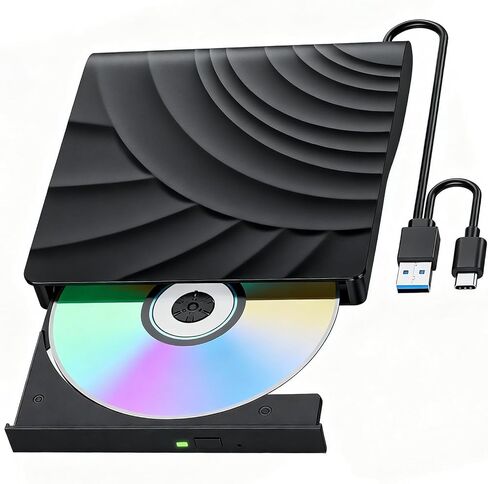 External Blu-ray Drives DVD/CD/BD Player for Laptop USB 3.0 Type-C Portable CD DVD Burner Reader 3D Optical Bluray Drive Compatible with Windows XP/7/8/10/11 Macos for MacBook Laptop Desktop in Kuwait