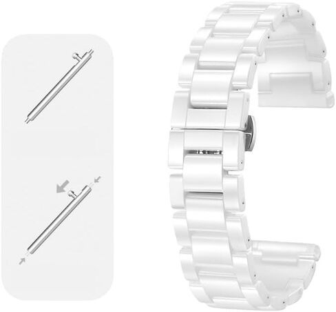 For MOVADO Museum & Bolo Series Black White Ceramic Strap, Replacement Watch Band for MOVADO Ceramic Watch, Unisex Bracelet in Saudi Arabia