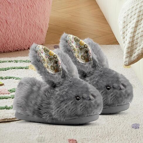 Toddler Slippers Boy and Girl Bunny Slippers Plush Cute Non-Slip Warm Winter Shoes, Suitable for indoor and outdoor in Saudi Arabia