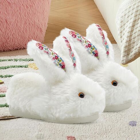 Toddler Slippers Boy and Girl Bunny Slippers Plush Cute Non-Slip Warm Winter Shoes, Suitable for indoor and outdoor in Saudi Arabia
