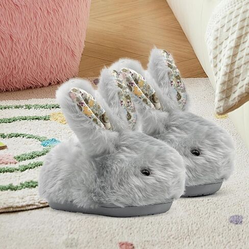 Toddler Slippers Boy and Girl Bunny Slippers Plush Cute Non-Slip Warm Winter Shoes, Suitable for indoor and outdoor in Saudi Arabia