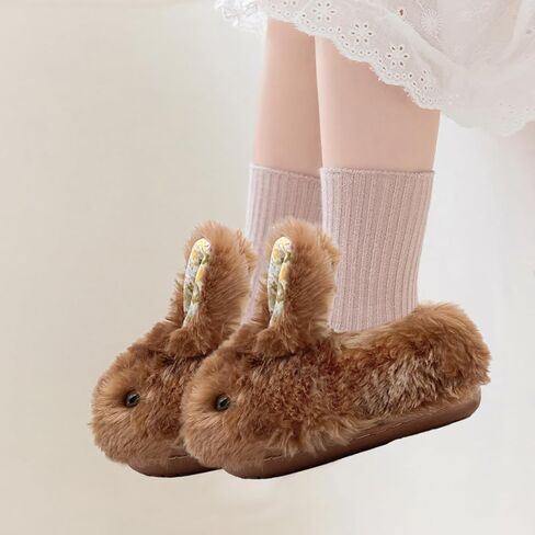 Toddler Slippers Boy and Girl Bunny Slippers Plush Cute Non-Slip Warm Winter Shoes, Suitable for indoor and outdoor in Saudi Arabia