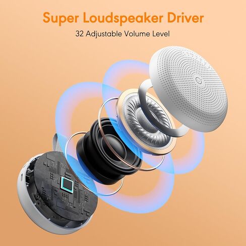 آلة ضوضاء بيضاء للأطفال البالغين، آلة صوت محمولة مع 33 صوتًا مهدئًا، مؤقت ووظيفة الذاكرة للنوم والسفر والحضانة والمكتب والمنزل in Kuwait