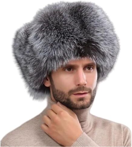 قبعة الصياد الرجالية من الفراء الصناعي قبعة الشتاء الدافئة قبعة التزلج على الأذن قبعة Ushanka الروسية للصيد وركوب الدراجات in Kuwait