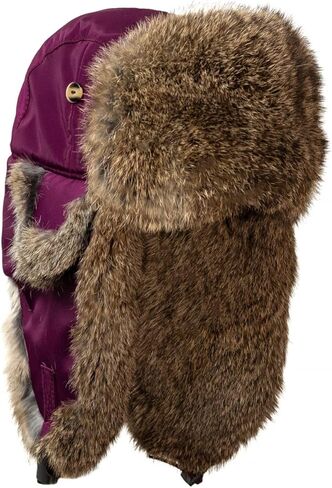 جنون منفذها النبيذ الأصلي النايلون الطيار قبعة ريال أرنب الفراء الصياد قبعة الصيد in Kuwait