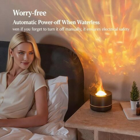 3-in-1 Galaxy Projector Humidifier & Essential Oil Diffuser, 7-Color Rotating Star Night Light with Healing Water Wave Lighting, Aromatherapy for Relaxation & Sleep, for Bedroom Home Decor in Saudi Arabia