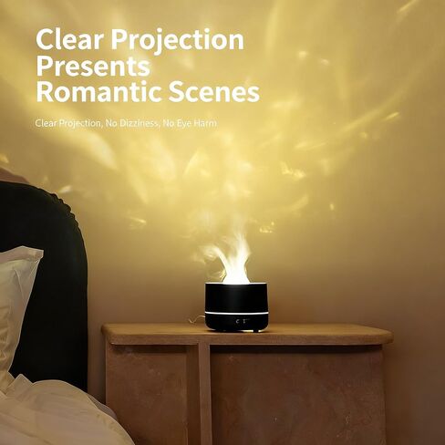 3-in-1 Galaxy Projector Humidifier & Essential Oil Diffuser, 7-Color Rotating Star Night Light with Healing Water Wave Lighting, Aromatherapy for Relaxation & Sleep, for Bedroom Home Decor in Saudi Arabia