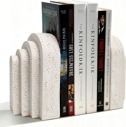 نهايات الكتب المزخرفة الحديثة للأرفف - نهايات الكتب شديدة التحمل، ديكور أنيق لرف الكتب، منظم مكتب منزلي بسيط، حاملات كتب عملية (مجموعة من 2) in Kuwait