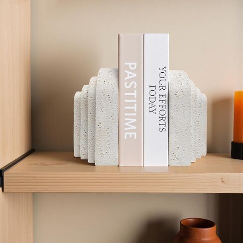 نهايات الكتب المزخرفة الحديثة للأرفف - نهايات الكتب شديدة التحمل، ديكور أنيق لرف الكتب، منظم مكتب منزلي بسيط، حاملات كتب عملية (مجموعة من 2) in Kuwait