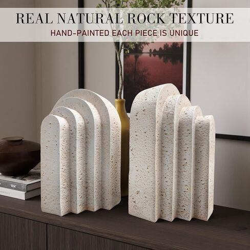 نهايات الكتب المزخرفة الحديثة للأرفف - نهايات الكتب شديدة التحمل، ديكور أنيق لرف الكتب، منظم مكتب منزلي بسيط، حاملات كتب عملية (مجموعة من 2) in Kuwait