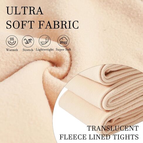 Fleece Lined Tights Women Leggings Thermal Pantyhose Fake Translucent Opaque High Waisted Winter Warm Sheer Tight in Saudi Arabia