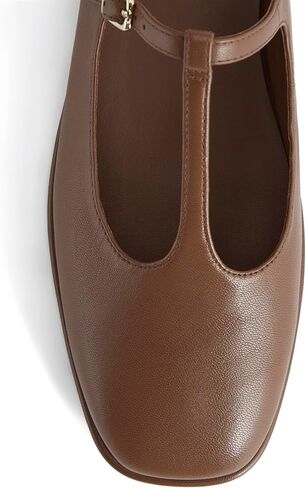 Everlane Womens The Leather T-Strap Flat in Saudi Arabia