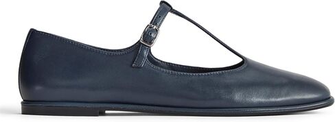 Everlane Womens The Leather T-Strap Flat in Saudi Arabia