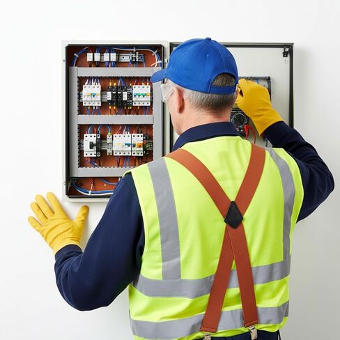 3 Pcs Men’s Heavy Duty Work Suspenders, 2 Inch Wide Clip-On Work Suspenders for Men, Adjustable X-Shaped Strong Clips Suspender for Big Tall Senior Men Gift (Black, Brown, Coffee) in Kuwait