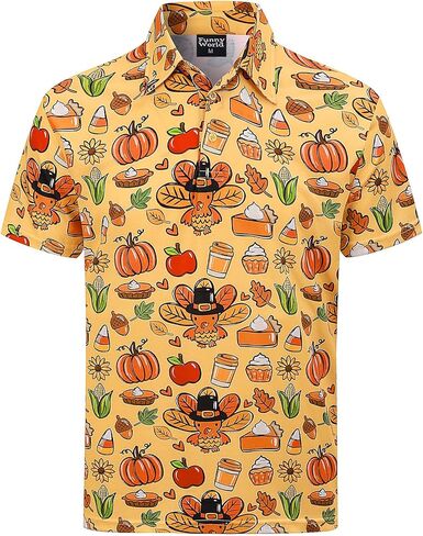 Funny World 3D Print Polo Shirts for Men Short Sleeve Shirt in Saudi Arabia