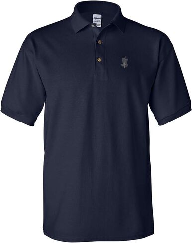 Polo Shirts for Men Disc Golf Basket Embroidery Cotton Short Sleeves Golf Tees in Saudi Arabia