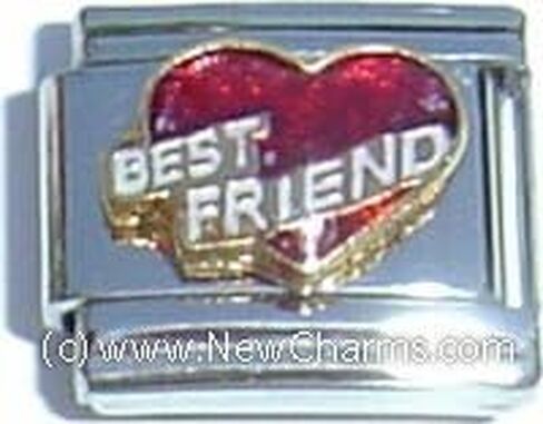 NewCharms أفضل صديق القلب الأحمر الإيطالي سحر سوار المجوهرات الرابط in Saudi Arabia
