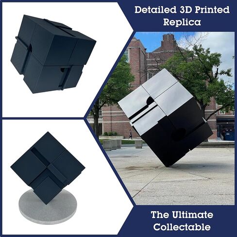 Endover The Cube 3D Replica | Ann Arbor, Michigan | University Graduation Gift & Fan Memorabilia & Home, Dorm, Office Décor for College Students, Wolverines Graduates & Alumni in Saudi Arabia