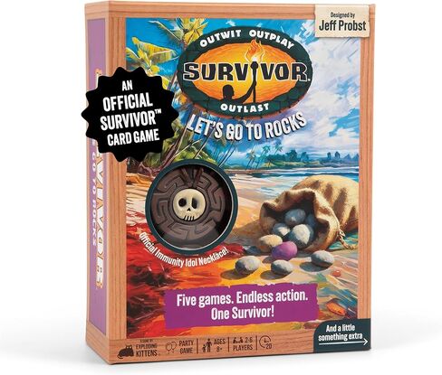 Exploding Kittens Survivor: The Tribe Has Spoken- The only Official Card Game for Survivor Fans - Family Party Game for Ages 8 and up - 3 to 6 Players - Great for Adults, Teens & Kids in Kuwait