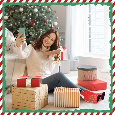Newcotte 20 Pairs Christmas Fuzzy Cupcake Socks Gift for Women Men Fluffy Socks Bulk DIY Gift Xmas Winter Holiday in Saudi Arabia