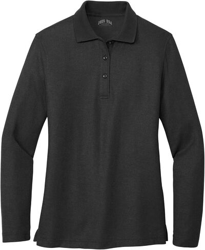 Joe's USA Ladies Long Sleeve Polo Shirts XS-4XL in Saudi Arabia