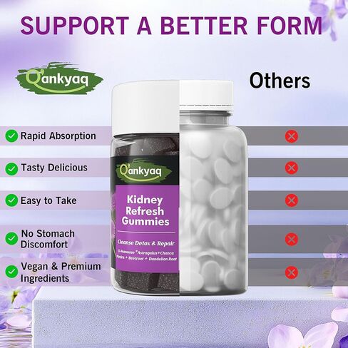 D mannose Gummies for Women, Kidney Cleanse Detox & Repair Gummies – Urinary Health & Kidney Stone* Support, Chewable D-mannose with Astragalus, Dandelion, Milk Thistle – Vegan, Sugar-Free, 60 cts in Saudi Arabia