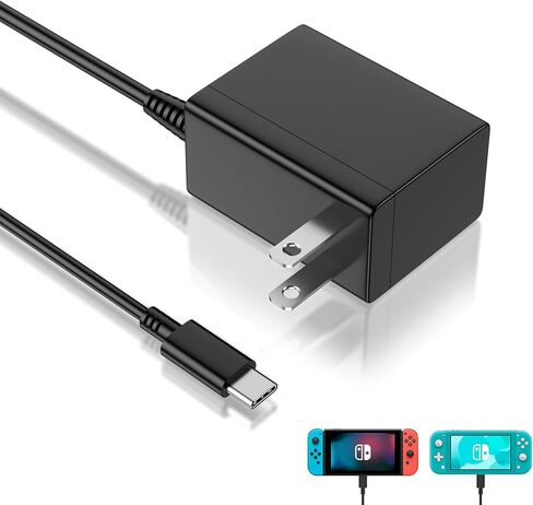 39W USB C استبدال الشاحن لشاحن Nintendo Switch ACTAPTER ACDERSS 15V 2.6A متوافق مع Switch Lite/OLED/DOCK و PRO Controller (وضع الدعم التلفزيوني) شحن سريع مع سلك 6 أقدام in Kuwait