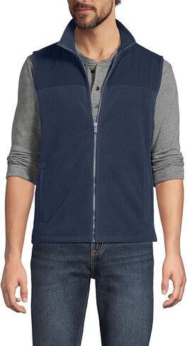 Lands' End Men's Anyweather RainDefense Fleece Vest Large Radiant Navy in Saudi Arabia