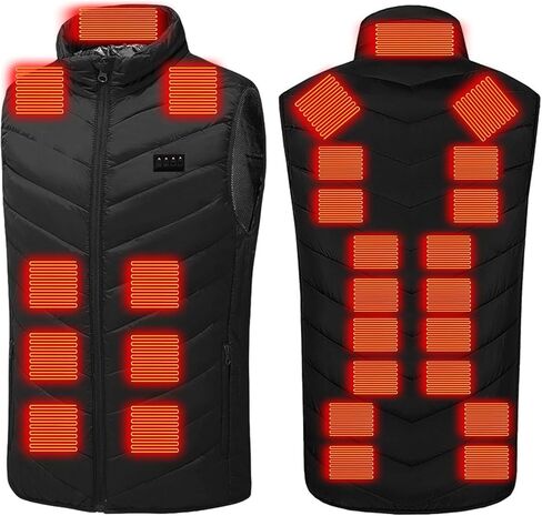 Heated Vest for Men Women 31 Heating Zones Warm Waterproof Windproof Heated Jacket Lightweight Winter Heating Coats in Saudi Arabia