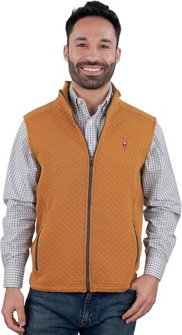 Vantage Apparel Men's NCAA Mesa Vest – Diamond Texture Cotton-Poly Jersey, Full Zip with Contrast Zippers in Saudi Arabia