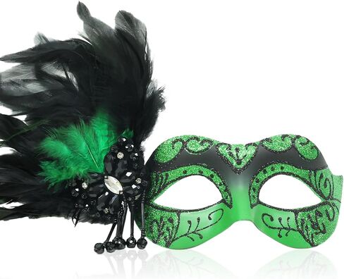 Masquerade Mask for Women with Stick, Metal Venetian Mask for Masquerade Party Costume Prom Ball in Saudi Arabia