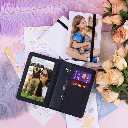 Framendino, 10 Pack Sublimation Passport Holder Covers Heat Transfer Wallet for Business Cards 2 Colors in Saudi Arabia