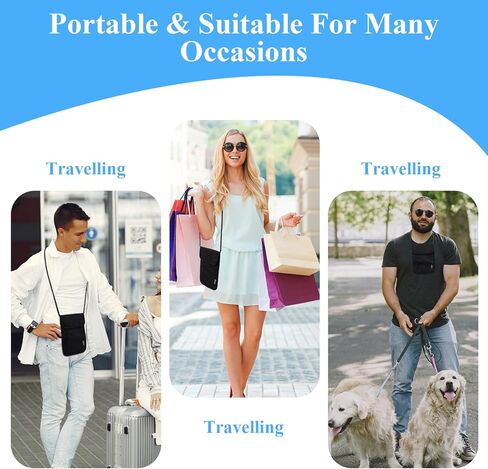 Passport Holder for Travel Women Men Essentials, Hidden Rfid Blocking Neck Wallet Cover, Lightweight Anti-Theft Passports Organizer Case Phone Pouch for Couple, Family Cards, Tickets, Id, Cash(Black) in Saudi Arabia