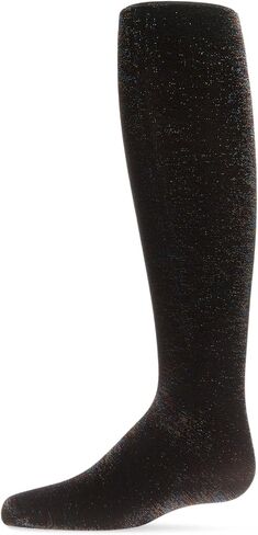 MeMoi Girls' Opaque Shimmer Tights, Black, 10-12 in Saudi Arabia