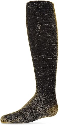 MeMoi Girls' Opaque Shimmer Tights, Black, 10-12 in Saudi Arabia