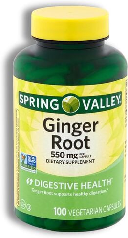 جذر الزنجبيل، 550 مجم، مكمل غذائي، كبسولات جذر الزنجبيل، 100 كبسولة in Kuwait