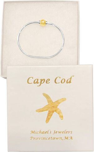 The Beach Ball Bracelet from Cape Cod 925 Sterling Silver and 14k Solid Gold Ball in Saudi Arabia