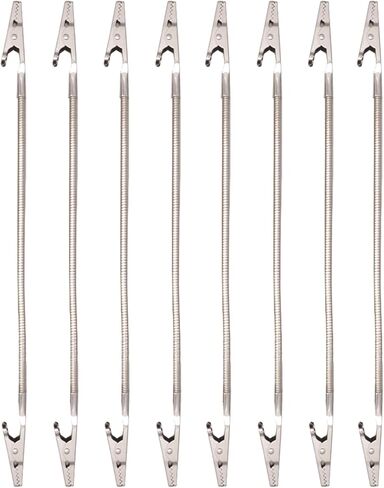 مشبك التمساح ذو الرأس المزدوج، مشبك مذكرة مزدوج الرأس قابل للانحناء من جلروفازاس، حامل صور معدني قوي للحرف اليدوية، حامل صور بطاقات الصور 8 قطع (الطول الإجمالي 23 سم/9.05 بوصة) in Kuwait