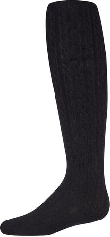 Cotton Blend Cable Girls Tights 4 / Maroon in Saudi Arabia