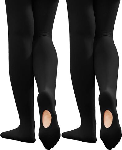 Girls Ballet Convertible Tights, Ultra Soft Transition Tights, 2 Pairs Dance Stockings for Ballet Gymnastics School in Saudi Arabia